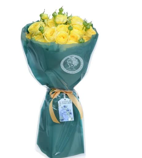 Bouquet "Stella" with yellow spray roses