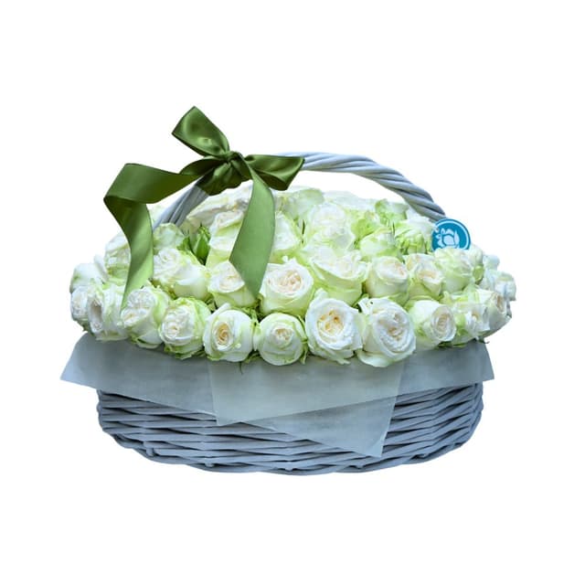 Basket "Shiva" with peony roses