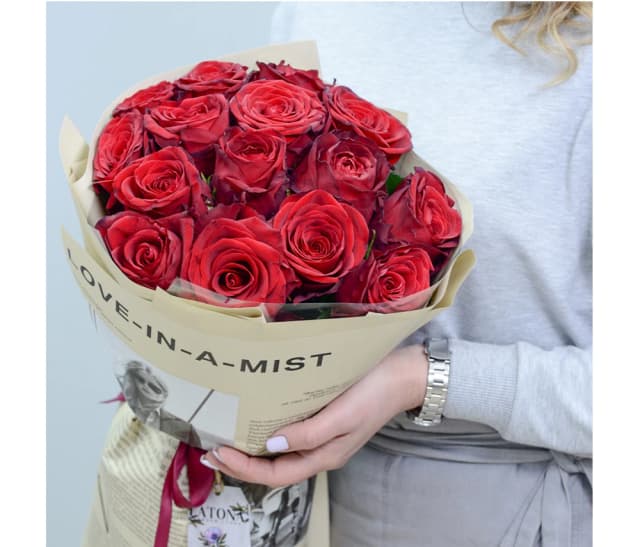 Bouquet "PARIS" with Red Roses
