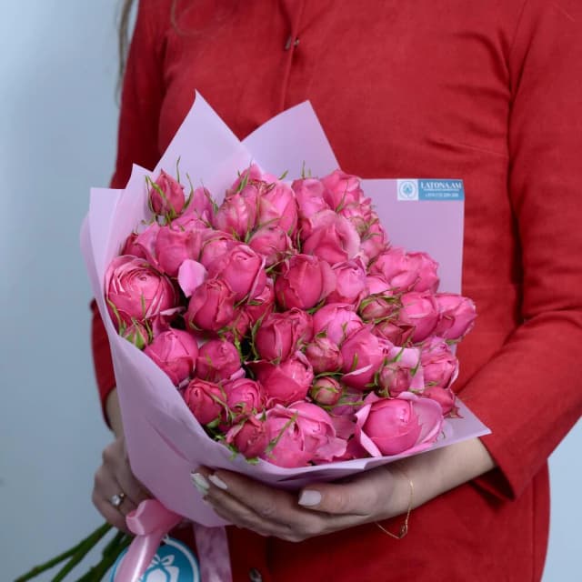 Bouquet "Chanel" with pink peony roses